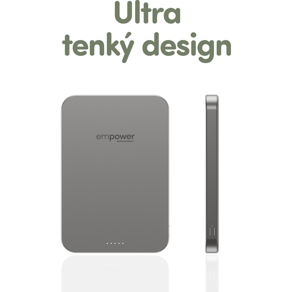 PanzerGlass-empower-bezdratova-Qi2-powerbanka-5000-mAh-MagSafe-seda