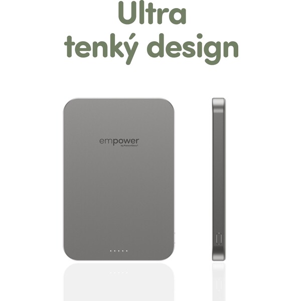 PanzerGlass-empower-bezdratova-Qi2-powerbanka-5000-mAh-MagSafe-seda