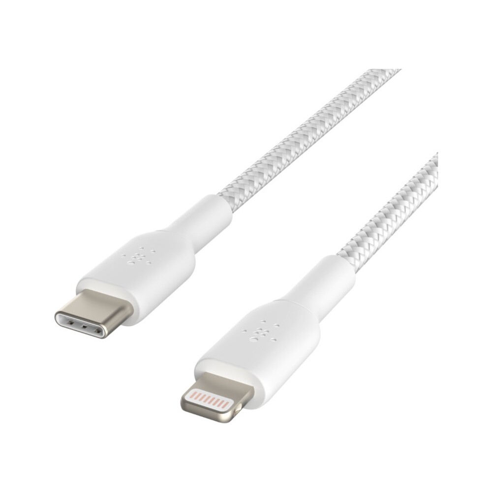 Belkin-BOOST-Charge-Braided-USB-C-Lightning-napajeci-kabel-2m-bily