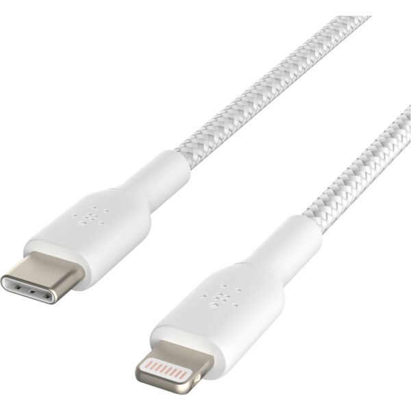 Belkin-BOOST-Charge-Braided-USB-C-Lightning-napajeci-kabel-2m-bily