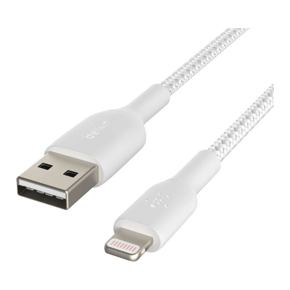 Belkin-BOOST-Charge-Braided-Lightning-USB-A-napajeci-kabel-3m-bily