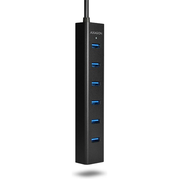AXAGON-HUESA7BP-7x-USB3-0-ALU-CHARGING-hub-vc-AC-adapteru