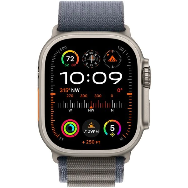 Apple Watch Ultra 2 49mm titanová s modrým alpským tahem L - Chytré hodinky - Obrázek KBX5000701