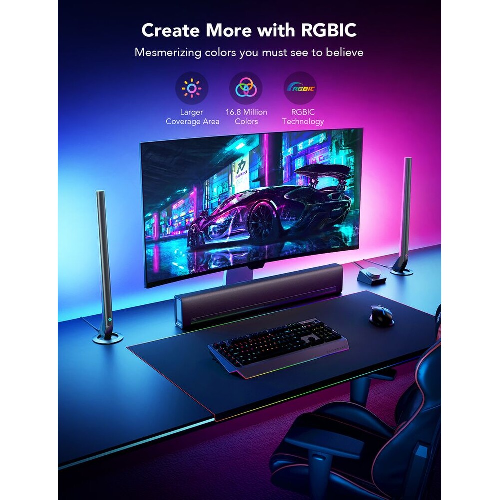 Govee-Smart-Gaming-WiFi-LED-Panely-Smart-Dual-ovladac-bily