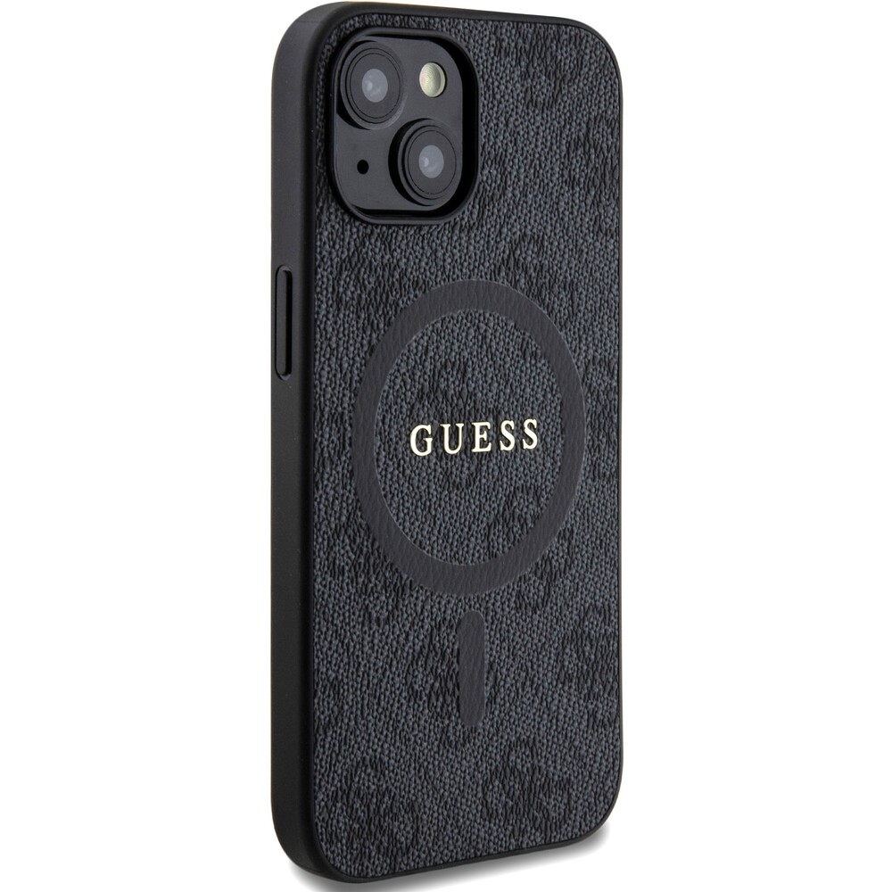 Guess-PU-Leather-4G-Colored-Ring-MagSafe-kryt-iPhone-15-cerny