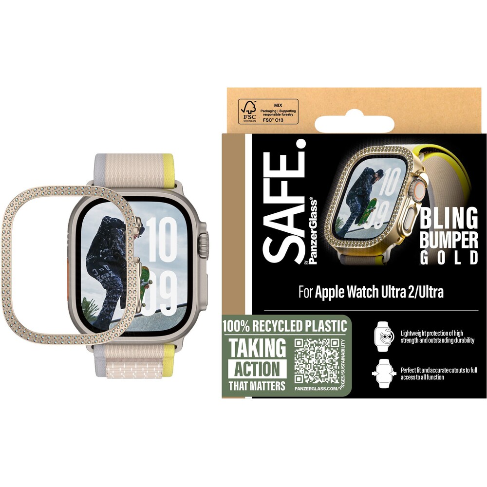 PanzerGlass-SAFE-Apple-Watch-Ultra-3-2-1-bumper-ramecek-trpytive-zlaty
