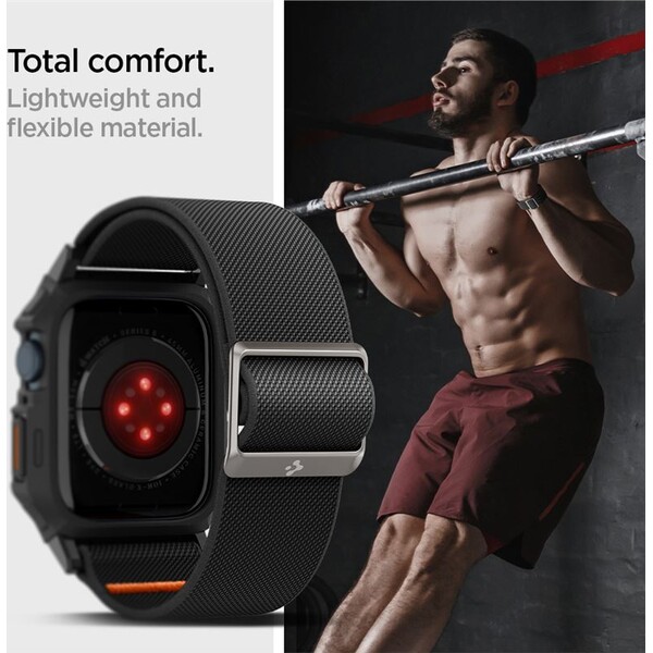 Spigen-Lite-Fit-Pro-reminek-Apple-Watch-45-44mm-matne-cerny