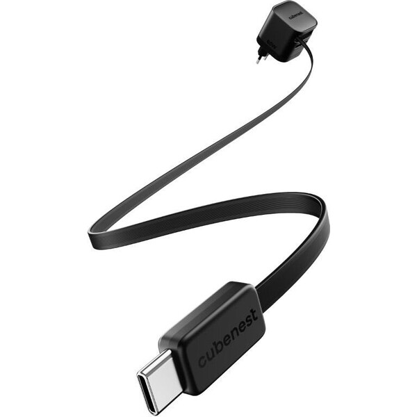 Cubenest-S3D2-PD-GaN-nabijecka-s-kabelem-65W-cerna