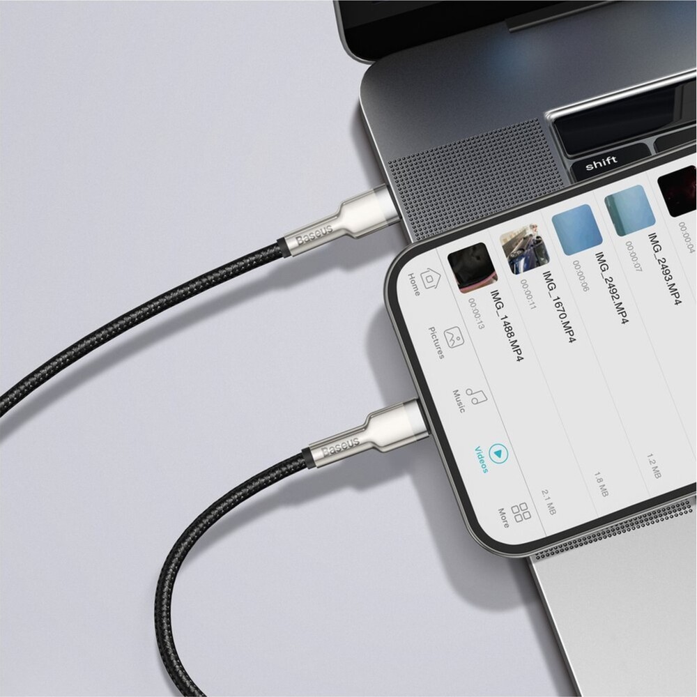 Baseus-Cafule-USB-C-Lightning-napajeci-kabel-20W-2m-cerny