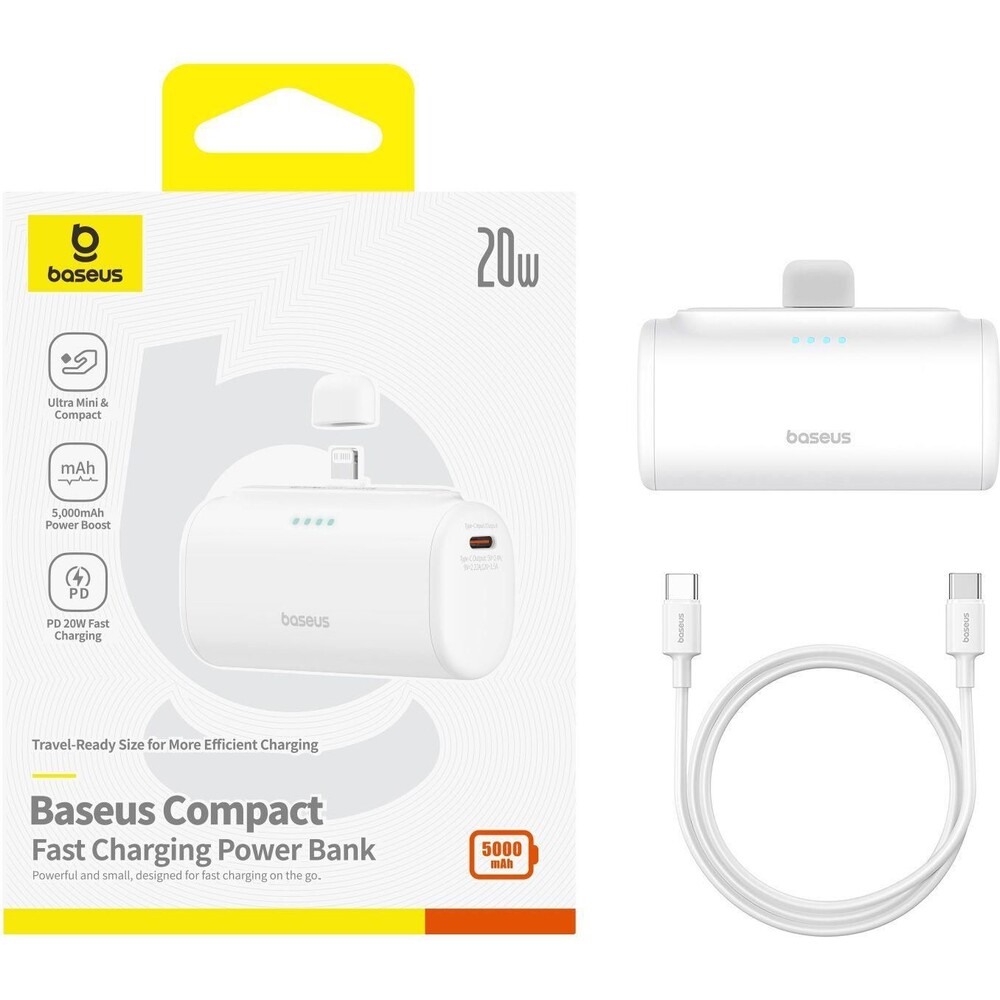 Baseus-Compact-powerbanka-5000mAh-bila