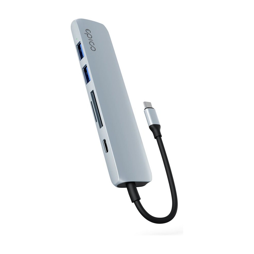 Epico-6v1-hlinikovy-hub-8K-s-USB-C-blankytne-modra