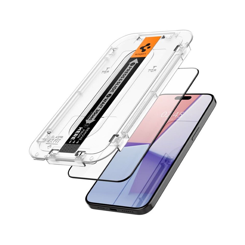 Spigen-Glass-tR-EZ-Fit-HD-tvrzene-sklo-iPhone-15-Pro-cerne