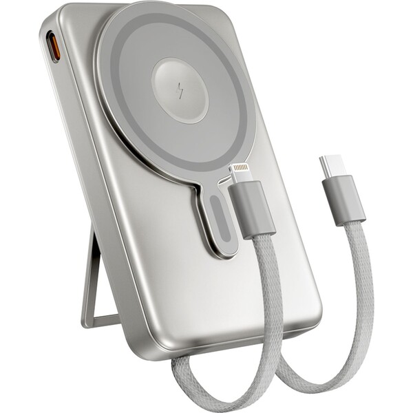 Spello-ForcePack-4v1-MagSafe-powerbanka-10000mAh-titanova