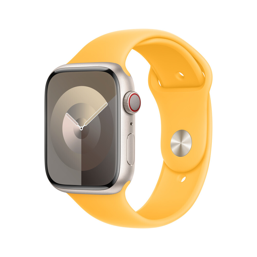 Apple-Watch-sportovni-reminek-45mm-paprskove-zluty-M-L
