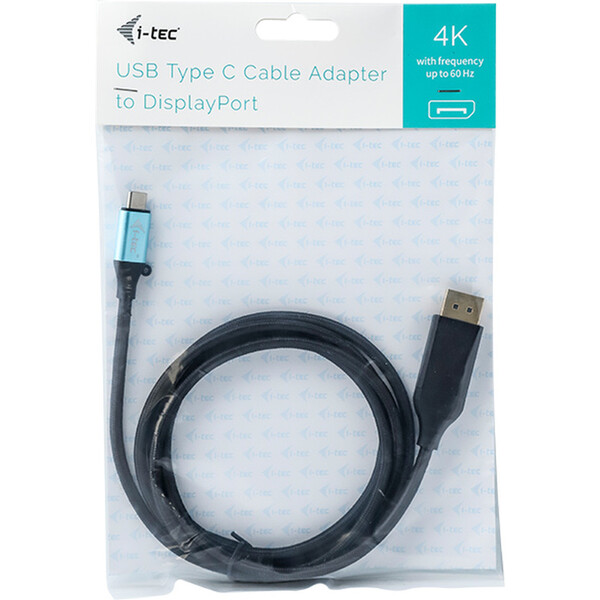 i-tec-USB-C-DisplayPort-kabel-4K-2m-cerny