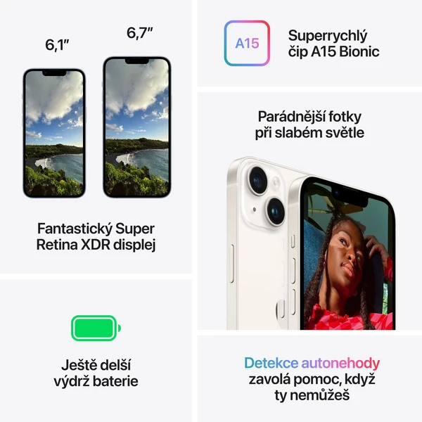 Apple iPhone 14 256GB temně inkoustový - Mobilní telefony - Obrázek L5LG300401