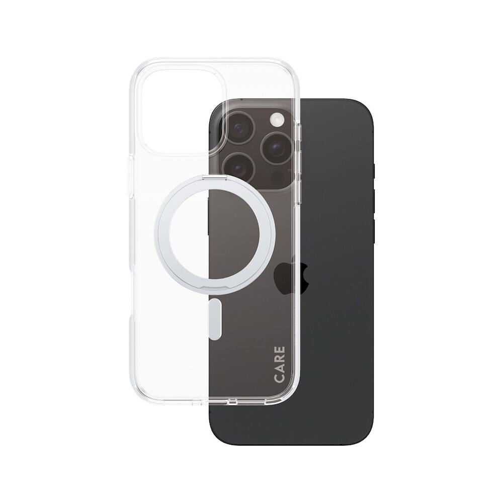PanzerGlass-CARE-kryt-Apple-iPhone-16-Pro-Max-MagSafe-KickStand-ciry-sedy