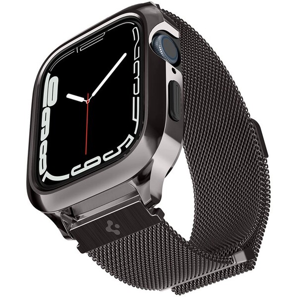 Spigen-Metal-Fit-Pro-reminek-s-pouzdrem-Apple-Watch-9-8-7-45mm-grafitovy