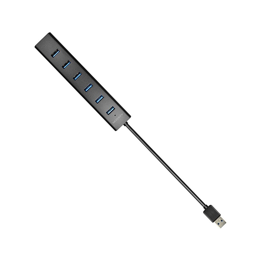 AXAGON-HUESA7BP-7x-USB3-0-ALU-CHARGING-hub-vc-AC-adapteru