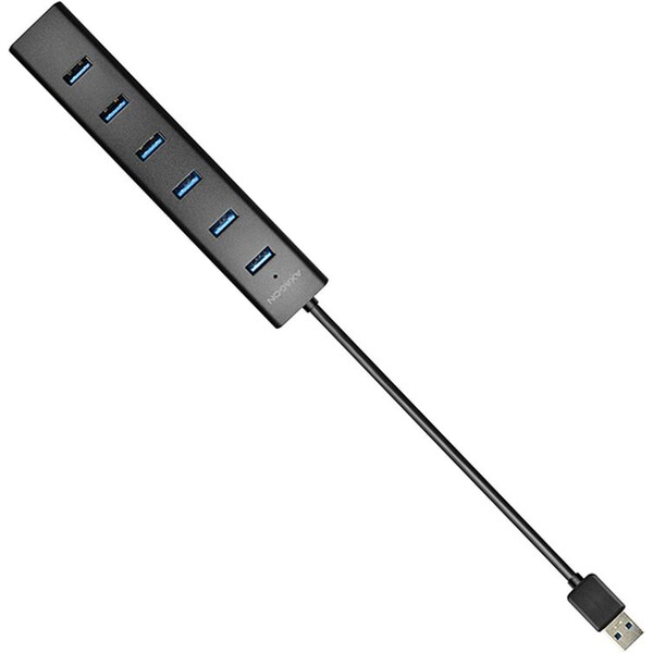 AXAGON-HUESA7BP-7x-USB3-0-ALU-CHARGING-hub-vc-AC-adapteru