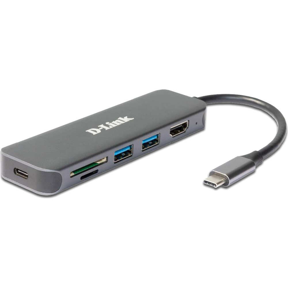 D-Link-6v1-USB-C-Hub-ctecka-karet-antracitovy