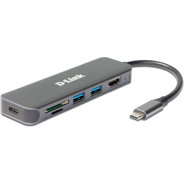 D-Link-6v1-USB-C-Hub-ctecka-karet-antracitovy