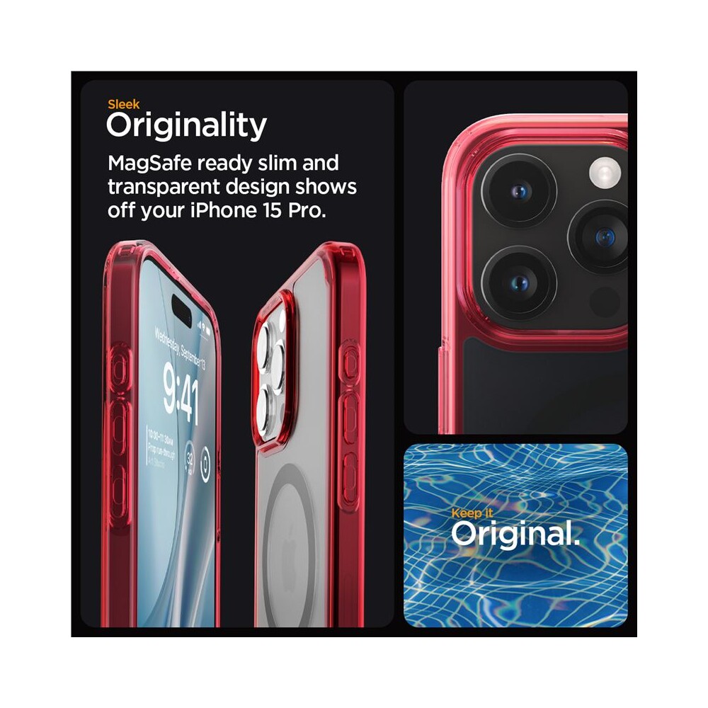 Spigen-Ultra-Hybrid-MagFit-kryt-iPhone-15-Pro-cerveny