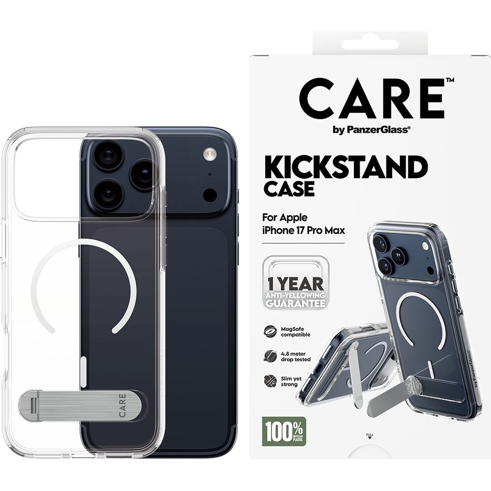 PanzerGlass-CARE-Kickstand-kryt-s-MagSafe-Apple-iPhone-17-Pro-Max-stribrny-bily