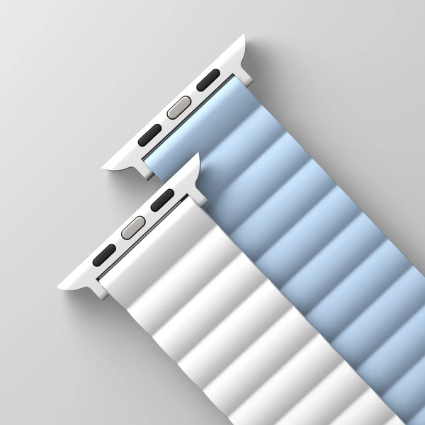 UNIQ Revix oboustranný řemínek pro Apple Watch 49/46/45/44/42mm Arctic (bílý/modrý) - Řemínky - Obrázek LJM6000601