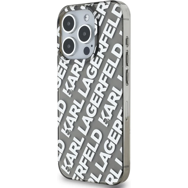 CG MOBILE Custodia Per IPhone 16 Pro Max IML Karl Lagerfeld Pattern - Design K&C Head, Colore Rosa, Antiurto - 2
