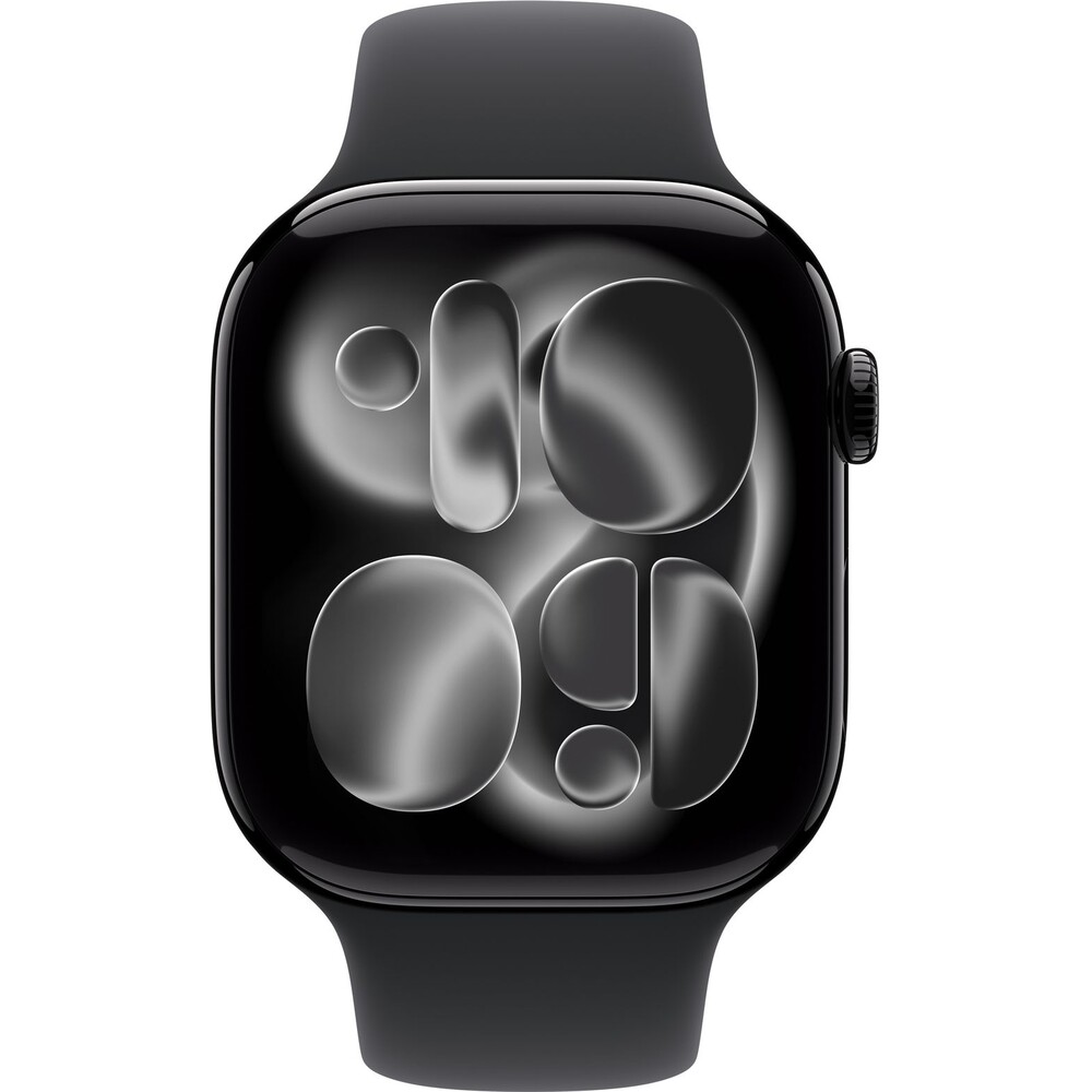 Apple-Watch-Series-11-42mm-Klavirne-cerny-hlinik-s-cernym-sportovnim-reminkem-M-L