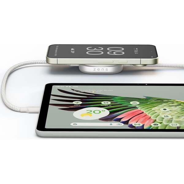 ZENS-USB-C-C-Pro-2-MagSafe-Qi2-2v1-nabijecka-s-USB-C-kabelem-140W-bila