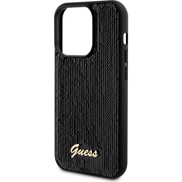 Guess Sequin Script Logo kryt iPhone 14 Pro černý - Pouzdra - Obrázek LQK8000601