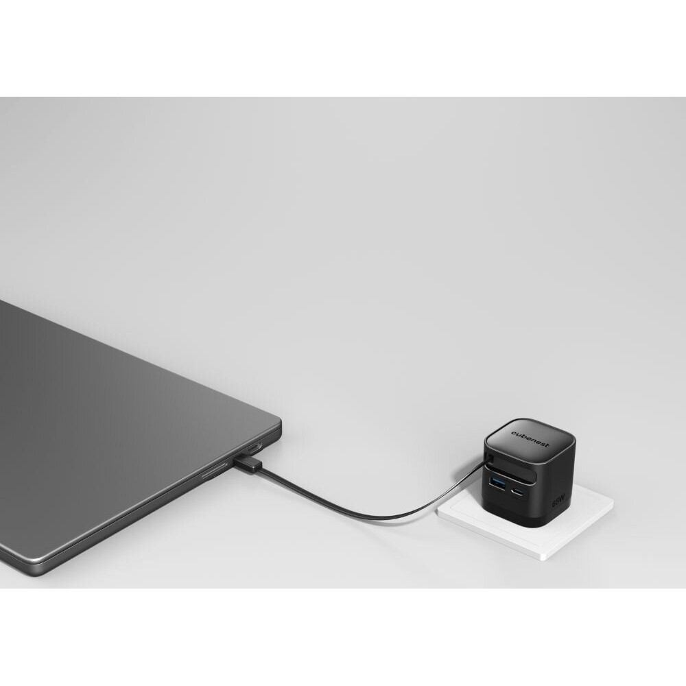Cubenest-S3D2-PD-GaN-nabijecka-s-kabelem-65W-cerna