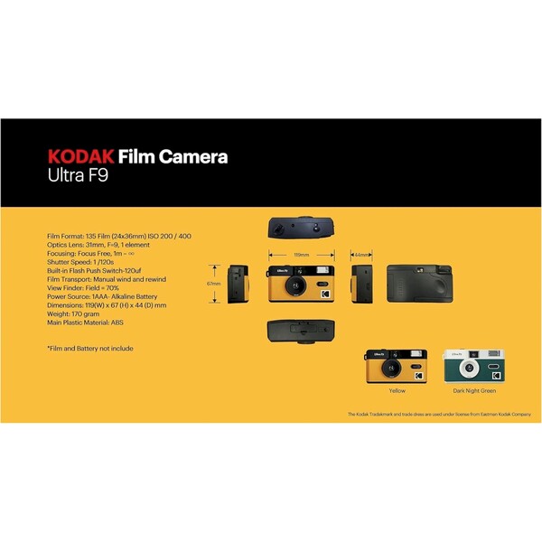 Kodak-ULTRA-F9-Reusable-Camera-Dark-Night-Green