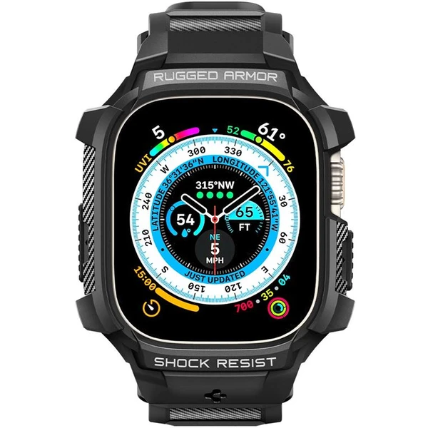 Spigen Rugged Armor Pro řemínek s pouzdrem Apple Watch Ultra 49mm černý - Pouzdra - Obrázek LTK0000N01