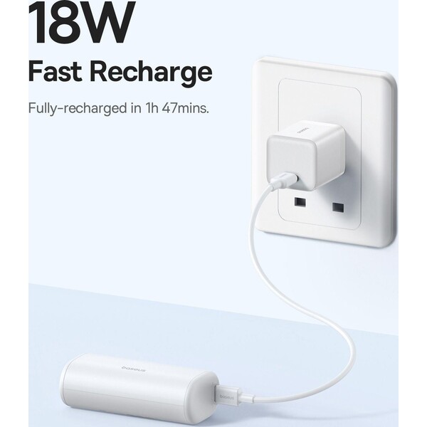 Baseus-Compact-powerbanka-5000mAh-bila