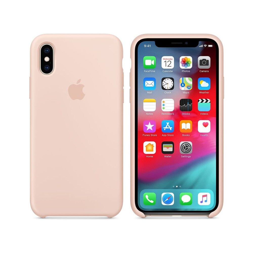 Apple-silikonovy-kryt-iPhone-XS-piskove-ruzova