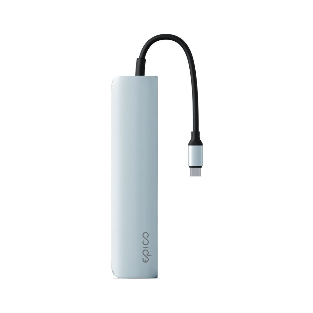 Epico-6v1-hlinikovy-hub-8K-s-USB-C-blankytne-modra