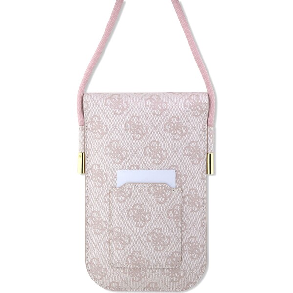 Guess-PU-4G-Metal-Logo-Script-Phone-Bag-ruzovy