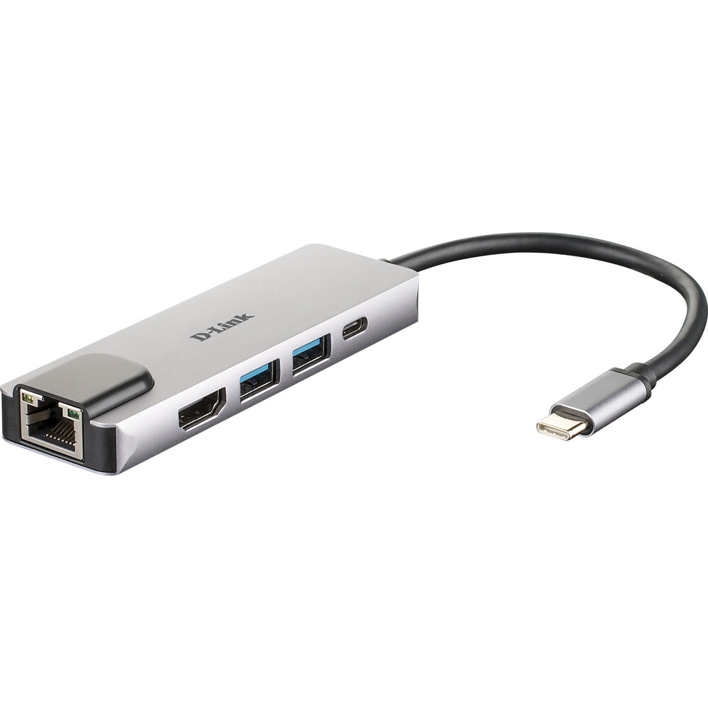 D-Link-5v1-USB-C-Hub-PD-60W-stribrny