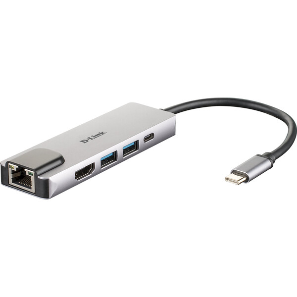 D-Link-5v1-USB-C-Hub-PD-60W-stribrny