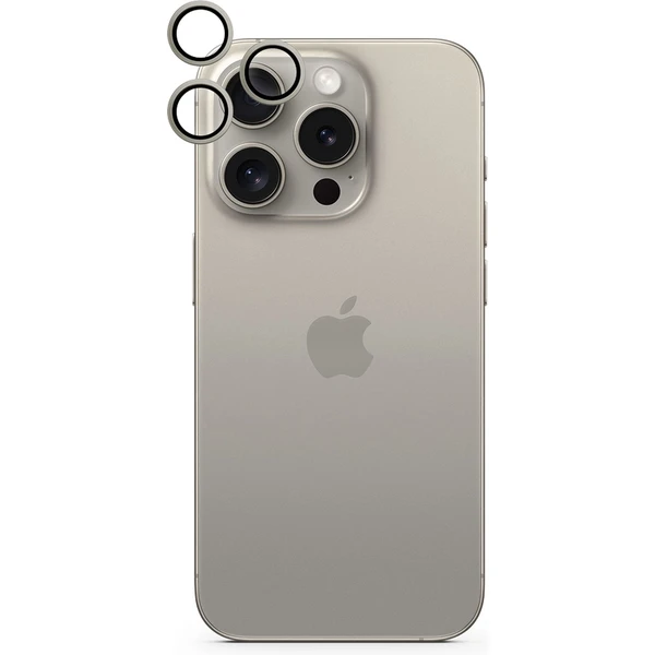 iWant ochrana čoček na kameru iPhone 15 Pro/15 Pro Max přírodně titanová - Ochranné folie a skla - Obrázek M1P1000O01