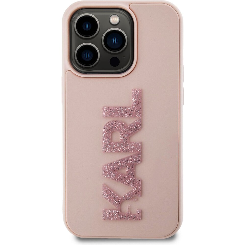Karl-Lagerfeld-3D-Rubber-Glitter-Logo-Karl-Kryt-iPhone-15-Pro-Max-ruzovy