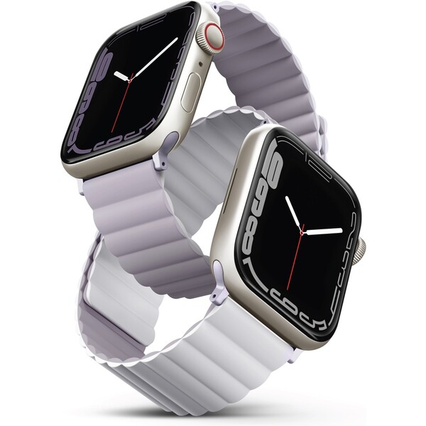 UNIQ-Revix-oboustranny-reminek-pro-Apple-Watch-42-41-40-38mm-Lilac-fialovy-bily-