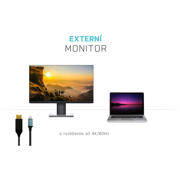 i-tec-USB-C-DisplayPort-kabel-4K-2m-cerny