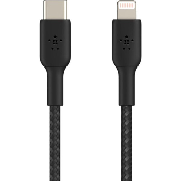 Belkin-BOOST-Charge-Braided-USB-C-Lightning-napajeci-kabel-2m-cerny