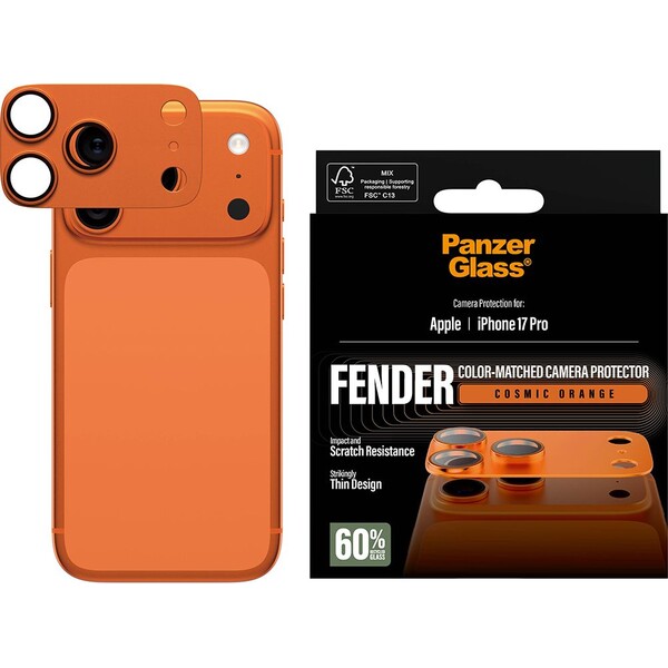 PanzerGlass-FENDER-hlinikova-ochrana-fotoaparatu-Apple-iPhone-17-Pro-oranzova