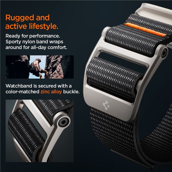 Spigen-DuraPro-Flex-Ultra-reminek-Apple-Watch-49-46-45-44-42mm-cerny