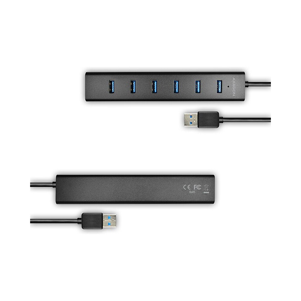 AXAGON-HUESA7BP-7x-USB3-0-ALU-CHARGING-hub-vc-AC-adapteru